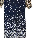 Shelby & Palmer  Size Medium M Textured Polka Dot Yellow Blue White Dress Photo 0