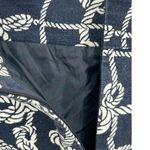 Talbots Skirt Size 12 Women Navy White Nautical Knots Rope Print Pockets Pencil Photo 11