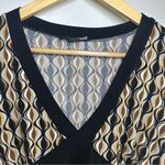 I.N. San Francisco  Y2K Tie Back Top. Size: Small. Black Geometric print. Photo 2