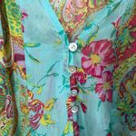 Anthropologie  Fig and Flower floral paisley blouse size S Photo 3