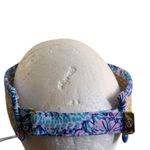 Lilly Pulitzer Straw Sun Visor Commotion In The Ocean Blue Photo 3