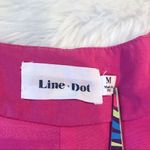 Line and Dot Cherie Mini Wrap Dress Ruffle V-Neck Short Sleeve Fuchsia Pink Medium Photo 7