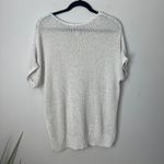 Chico's  Women's‎ Cream Open Weave Short Sleeve Crochet Pullover Sweater SZ 3/XL Photo 7