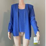 R & M Richards R&M Richard’s Set Sparkle Peri Blue Formal coat And Sleeveless Top Sz 14 NWT Photo 10