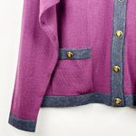 Urban Wool Merino Collection Women's M Purple Gray Wool Cardigan Sweater Size M Photo 1