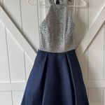 Blue Formal Dress Short Size 2 Photo 0