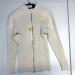 ALC Frank A.L.C. Noa cream ribbed zip up Cardigan sweater Small Photo 3
