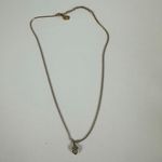 Christian Dior Christian Dior Gold Tone Heart Shape Rhinestone Pendant Necklace Photo 1