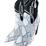 Dingo Women’s Calico Snakeskin Leather Western Style Boots Black/Gray Size 9M Photo 0