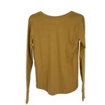 Universal Standard  Womens Long Sleeve V-Neck Tee In Honey Mustard 4XS 00 Photo 7