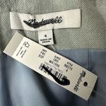 Madewell NWT Women's Sz 4 Single-Pleat Linen Mini Skirt Blue Orange Plaid Preppy Photo 8