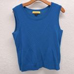 St. John  Button 5 Front Cardigan With Sleeveless Shell Top Set M Wool Knit Blue Photo 5