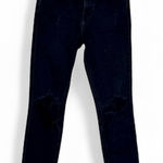 Reformation  Black High Rise Skinny Jeans Womens 24 Distressed Raw Hem Classic Photo 0