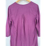 J.Jill Purple Linen Tie Neck Shift Dress Size Small Beach Lagenlook Coastal Photo 3