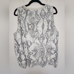 Anthropologie AKEMI + KIN Marietta Cocoon TankTop Blouse Shirt Gray Snake Skin Print Photo 4