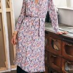 Sézane NWT Victoire MIDI Dress Multicolored Flowers purple pink SZ38 US6 bust38 Photo 0