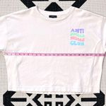 J.Crew University Terry Crop Crewneck Anti Social Moms Club Sweatshirt Small Photo 1