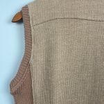 Green Tea medium neutral tan women’s knit zippered vest Brown Photo 9