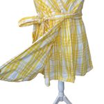 Motherhood Maternity Large Butter Yellow White Gingham Top Summer Picnic Country Photo 3