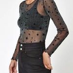 PacSun LA Hearts Mesh long sleeve Sheer star top Photo 0