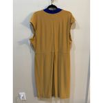 Kasper Womens Gold Colorblock Short Business Faux Wrap Dress XXL Photo 3