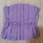 DO+BE Purple Strapless Pleated Top Photo 0