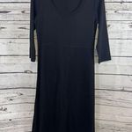 Joan Vass  Studio black three-quarter length dress size medium Photo 0