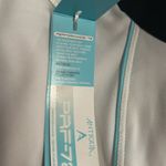 Antigua DESERT DRY Womens Size Small White Blue Top Cap Sleeve Tennis Stretch Photo 5