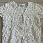 Y2K Vintage A. Byer California White Lace Button Cardigan Top Size M Photo 2