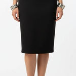 New York & Co. Black Leather & Studded Waist Midi Skirt M Size M Photo 0