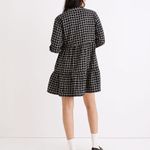 Madewell NEW  Flannel Button-Placket Tiered Mini Dress in Windowpane Photo 9