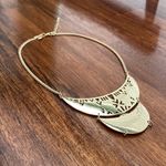 EXPRESS NEW  Gold Layered Statement Necklace Oval Circular Chain Egyptian NWOT Photo 1