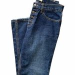 ZENA 80s 90s Vintage Button Fly Blue Jeans Size 6S Photo 0