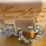 Kenneth Jay Lane Silver Twist Design Earrings Photo 2