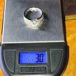 Natural Aquamarine Sterling Silver Ring Size 6.75 Photo 9