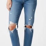 Abercrombie & Fitch 90s Straight Ultra High Rise Distressed Jeans Size 25 Photo 0