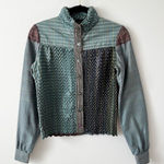 KOOS couture van den akker wearable art lagenlook blouse‎ button down crinkle Photo 0