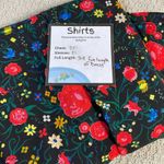 J.Crew Floral Ruffle Sleeveless Dress Black Red Flowers Party Cocktail Photo 4