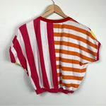 United Colors Of Benetton Stile Benetton Cropped Colorful Abstract Sweater Top Photo 8