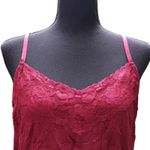 Dress Barn Maroon Lace Trim Cami Top Women's Lingerie Y2K Indie Sleaze Fairy Grunge Size Photo 1