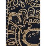 Vintage 90s Michael Simon Black Gold Metallic Embroidered Cropped Knit Cardigan Size L Photo 9