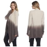 Barefoot Dreams Bamboo Chic Lite Ombre Calypso Wrap Cardigan Stone Cocoa 1X NWT Photo 4