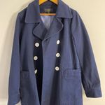 J.Crew Heavyweight Cotton Peacoat size 6 Navy Twill preppy nautical Photo 5