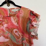 Never Fully Dressed Monique Frida Marble Print Crepe Dress US 14 Pink Photo 3