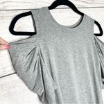 1. State  Gray Cold-Shoulder Casual T-Shirt Top Size Small Photo 2