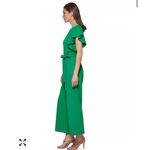 DKNY | Women's Green Flutter Sleeve Wide Leg Belted Elegant Jumpsuit, Size 14 Photo 2