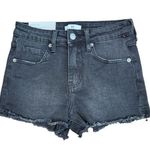 BP NWT . Womens Size 24 Black Mid-Rise Distressed Denim Shorts Raw Hem Photo 36