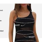 Sexy One Piece One Shoulder Swimsuit Slimming Mesh Size Small NWT #2266 Black Photo 4