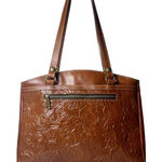 Patricia Nash Florence Brown Tooled Leather Poppy Tote Shoulder Bag Photo 0