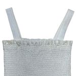 Socialite White Cotton / Linen Blend Smocked Top US S Photo 2